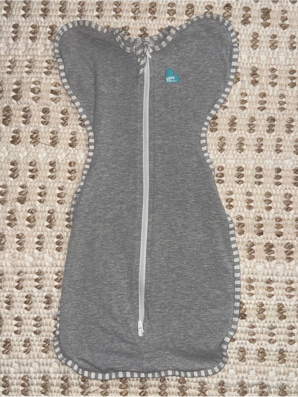 Love Gray Zip-Front Butterfly Sleep Sack for Babies